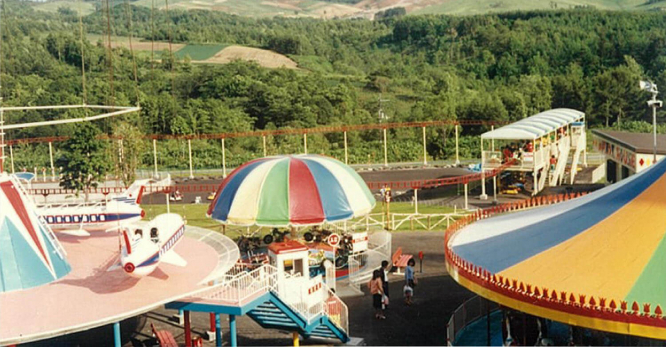 開園当時の遊園地の様子（提供：ルスツリゾート）